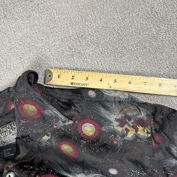 Vintage Dragonfly Shirt Y2K Men Large Rayon 2000 Planets Short Sleeve NASA Space - Picture 10 of 15